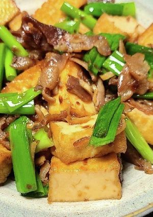 豚肉と絹厚揚げのおかか生姜炒め-レシピのメイン写真