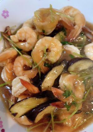 なすと海老・豆苗の中華煮込み-レシピのメイン写真