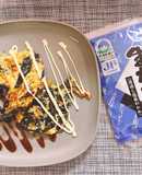 三陸産塩蔵わかめで作るお好み焼き風