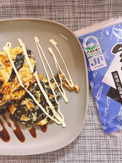 三陸産塩蔵わかめで作るお好み焼き風-レシピのメイン写真