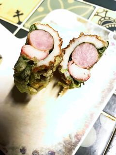 竹輪のソーセージカニカマ大葉の磯辺揚げ-レシピのメイン写真