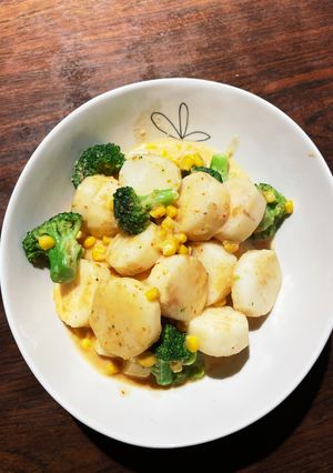 焼き長芋と根菜とコーンのマヨ豆板醤和え-レシピのメイン写真