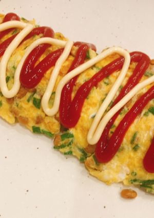 納豆オムレツ-レシピのメイン写真