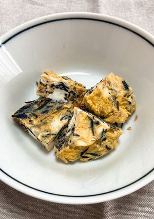火を使わない！ひじき入り卵焼き-レシピのメイン写真