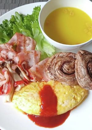 超簡単！オムレツワンプレートごはん！-レシピのメイン写真