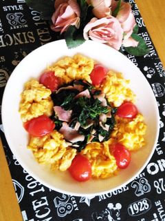◆ほうれん草とベーコンのオムレツ風◆-レシピのメイン写真