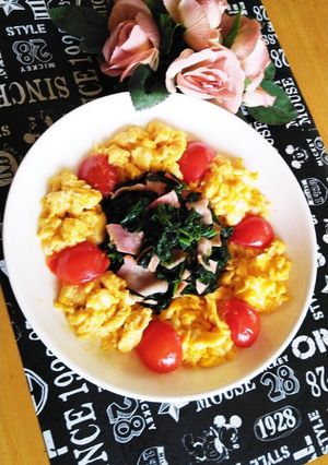 ◆ほうれん草とベーコンのオムレツ風◆-レシピのメイン写真