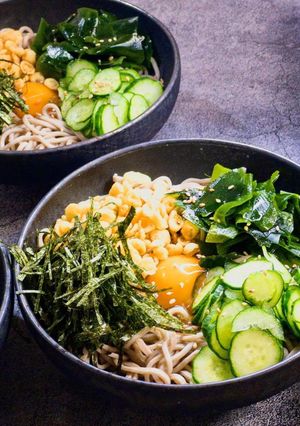 きゅうりとわかめのぶっかけそば-レシピのメイン写真