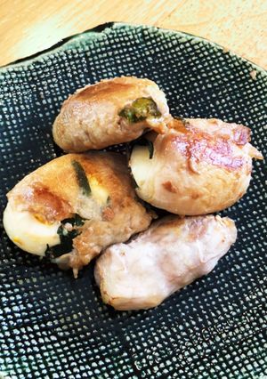 卵と蕾菜の肉巻き2種-レシピのメイン写真
