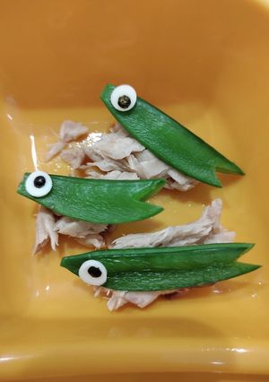 簡単に♪絹さやの鯉のぼり-レシピのメイン写真