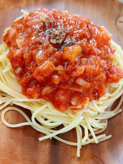 ピリッと辛いが美味さ倍増トマトパスタ-レシピのメイン写真