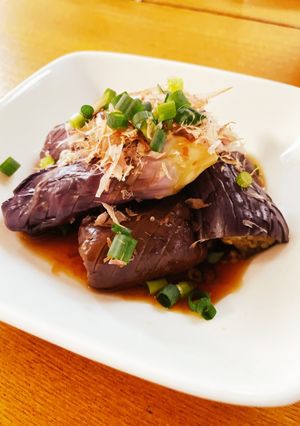 レンジで簡単ナスの煮浸し【脂質制限】-レシピのメイン写真
