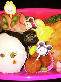 今日のキャラ弁(ツムツムミニーちゃん)-レシピのメイン写真