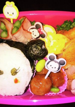 今日のキャラ弁(ツムツムミニーちゃん)-レシピのメイン写真