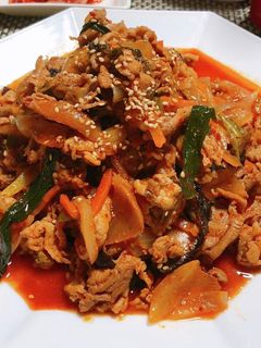 韓国豚肉コチュジャン炒めチェユクポックム-レシピのメイン写真