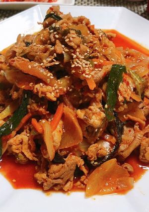 韓国豚肉コチュジャン炒めチェユクポックム-レシピのメイン写真