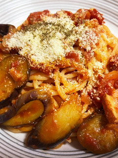 ベーコンとナスのトマトパスタ-レシピのメイン写真