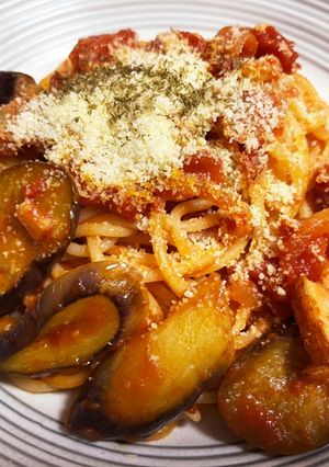 ベーコンとナスのトマトパスタ-レシピのメイン写真