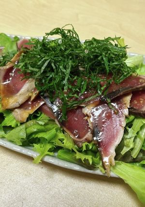 ポン酢だけはもったいない！カツオサラダ-レシピのメイン写真