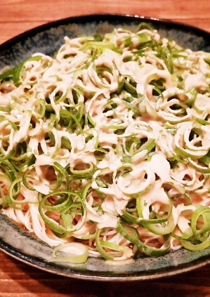 ネギの青い所大量消費ソバ-レシピのメイン写真