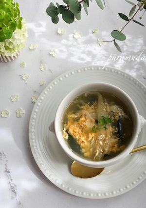 三陸産塩蔵わかめとフカヒレの贅沢スープ-レシピのメイン写真