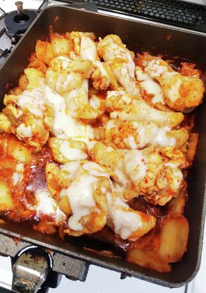 鶏手羽元のキムチ&チーズ-レシピのメイン写真