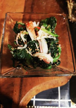 ほうれん草とカニカマすりゴママヨ☆-レシピのメイン写真