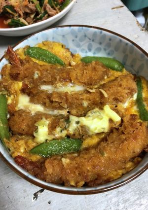 エビフライの卵とじ丼-レシピのメイン写真