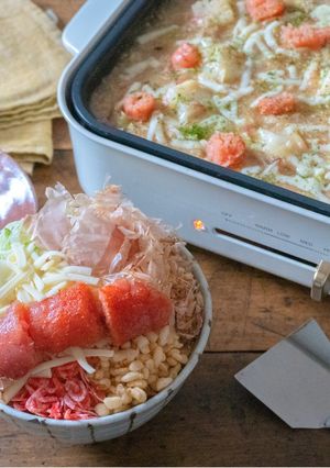 明太もちチーズもんじゃ-レシピのメイン写真