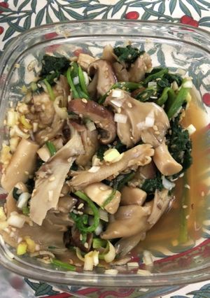 麻薬アレンジ　ほうれん草キノコ-レシピのメイン写真