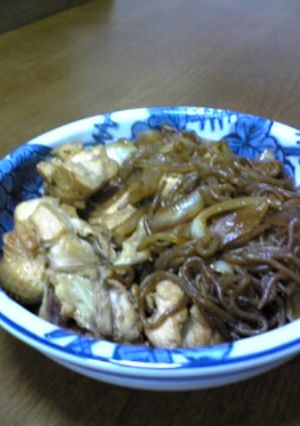 鶏ぶつ切りと糸こんにゃくのにんにく炒め煮-レシピのメイン写真