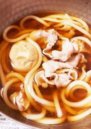 【一人暮らし】限界肉うどん-レシピのメイン写真