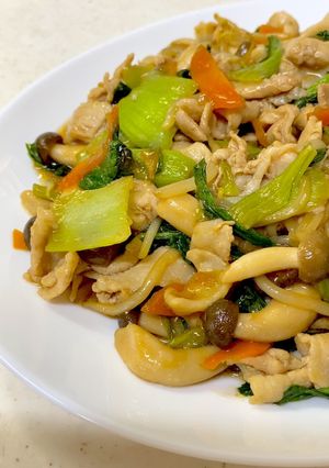 青梗菜と豚肉のオイスターソース炒め^^-レシピのメイン写真