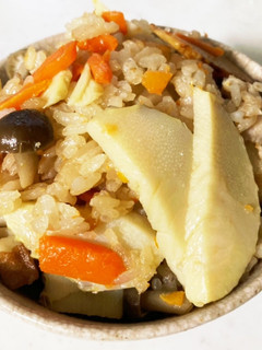 タケノコご飯(ご飯かため お焦げ有り)-レシピのメイン写真