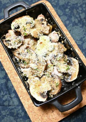 チキンとマッシュルームのパン粉焼き-レシピのメイン写真