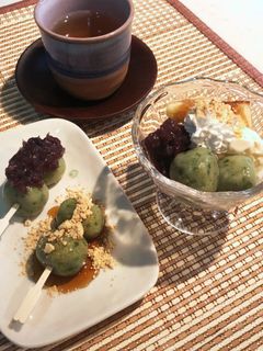 旬のよもぎ団子&よもぎ団子の和パフェ-レシピのメイン写真