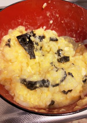 レンジでずぼら玉子がゆ-レシピのメイン写真