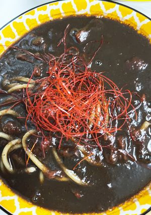 簡単イカ墨スープパスタ-レシピのメイン写真