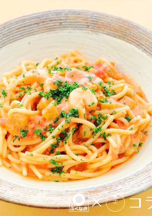 小エビと茄子のトマトクリームパスタ-レシピのメイン写真