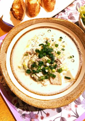 豚肉とレタスの豆乳煮-レシピのメイン写真