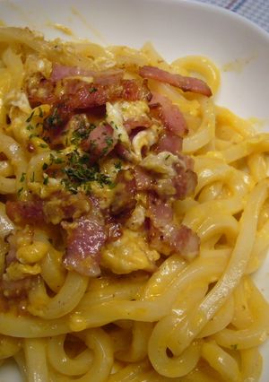 簡単美味❤うちのうどんカルボ-レシピのメイン写真
