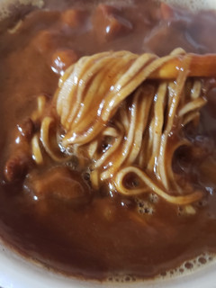 カップ蕎麦とレトルトカレーでカレー蕎麦-レシピのメイン写真
