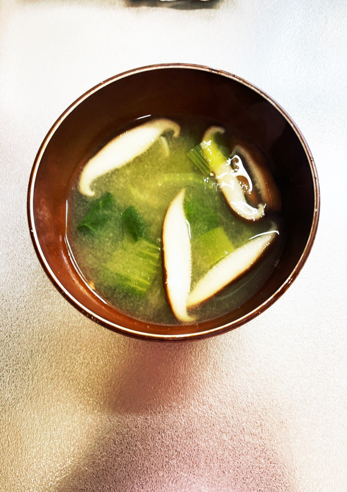 青梗菜とネギと椎茸の麹味噌汁-レシピのメイン写真