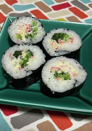 超簡単☆ブロッコリーチーズかに蒲海苔巻き-レシピのメイン写真