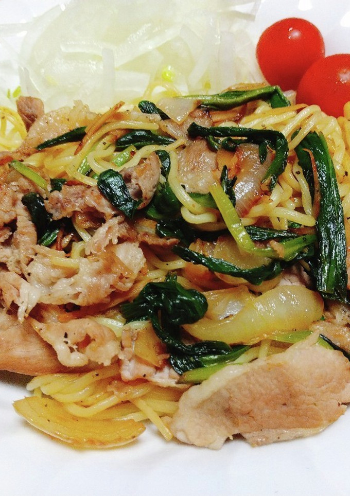 行者ニンニクと豚肉の塩焼きそば-レシピのメイン写真