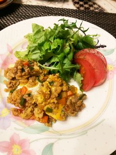 挽肉の卵とじ-レシピのメイン写真