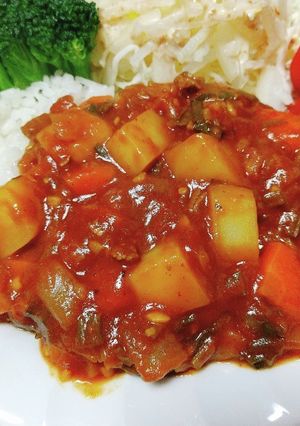 鹿肉と行者ニンニクのトマトカレー-レシピのメイン写真