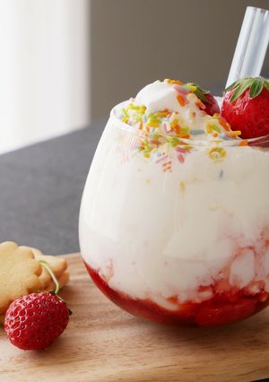 飲む牛乳かん。ふるふるとろとろ苺ミルク-レシピのメイン写真