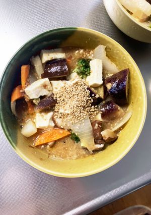 レンジ豆腐茄子椎茸酸辣炒め味八宝菜風-レシピのメイン写真