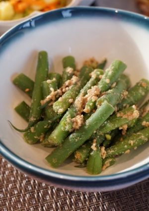 管理栄養士のさやいんげんのごま和え-レシピのメイン写真